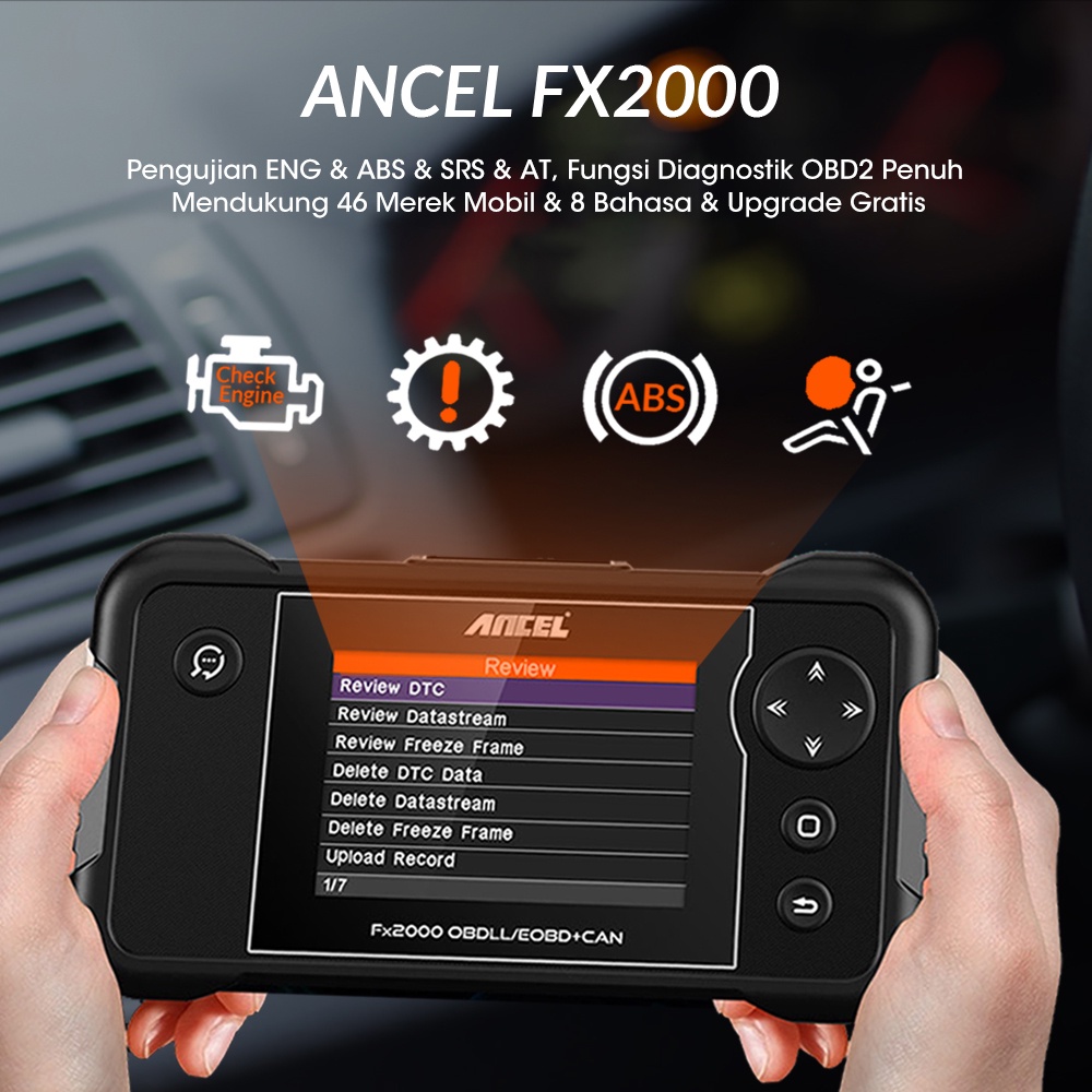 ANCEL FX2000 Mobil Scanner Obd2 Alat Scanner Mobil Obd2 Scanner Car Scanner Car Diagnosis Odb2 Car Diagnostic Tool OBDII Car Diagnostic Scanner Automotive Scanner Auto Scanner Check Engine Scanner scanner mobil obd2 PK Launch Scanner Thinkcar Autel