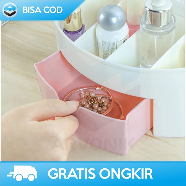 ORGANIZER KOSMETIK KOTAK PENYIMPANAN SKIN CARE RAK MAKE UP PLASTIK PP