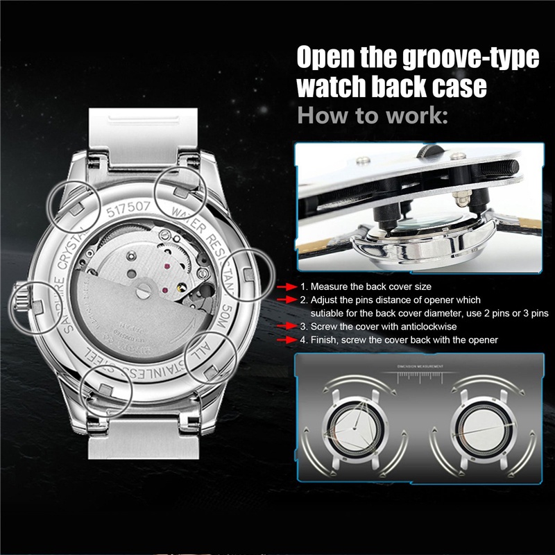 Pembuka Jam Tangan/Watch Opener/Pembuka Penutup Belakang Jam Tangan/Alat Perbaikan Jam Tangan