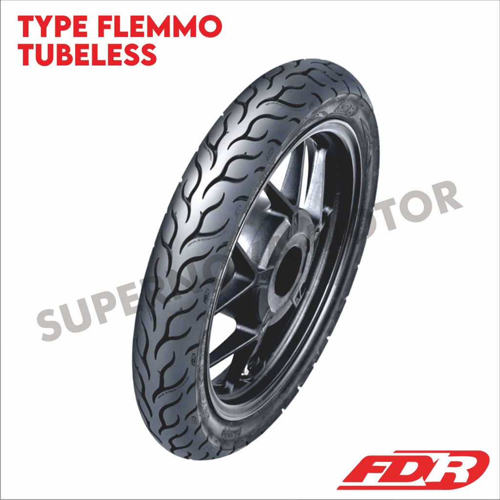 BAN LUAR FDR FLEMMO 80/90-14 90/90-14 TUBELESS BAN LUAR MOTOR MATIC RING 14 FDR FLEMMO