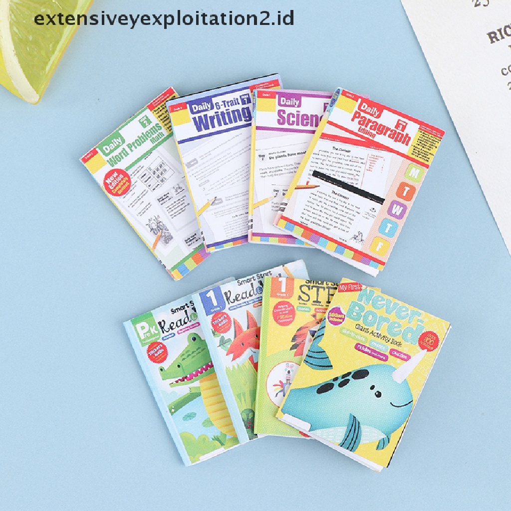 4pcs Miniatur Buku Catatan / Notebook Skala 1: 12 Untuk Dekorasi Rumah Boneka