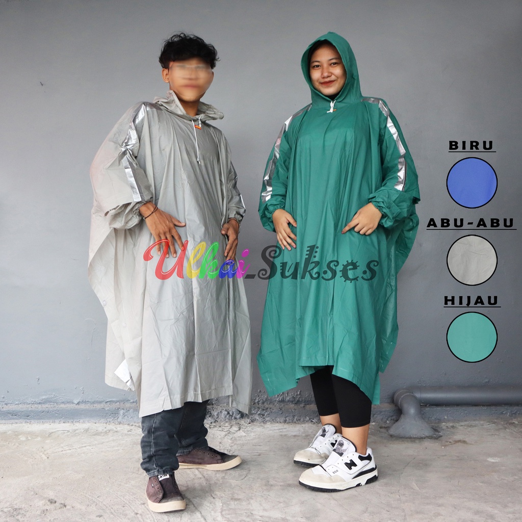 Elmondo Jas Hujan Ponco Lengan Personal 710 - Raincoat Dewasa Ponco Lengan Pria Wanita Murah