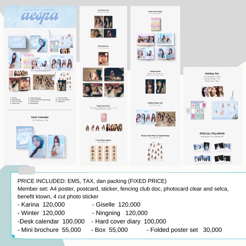 SEASON GREETING SHARING AESPA 2023