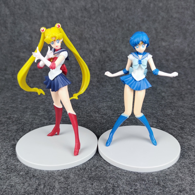 5pcs / Lot Action Figure Anime Sailor Moon Tsukino Usagi Kino Makoto Mizuno Ami Ukuran 16.5-18cm