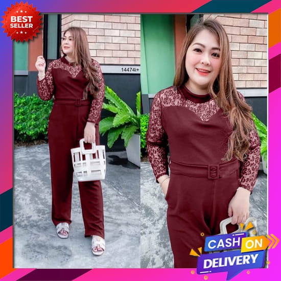 Basic Long Jumpsuit - Jumpsuit - Baju Wanita Jumpsuit - Jumpsuit Panjang - Jumpsuit Korean Style Fwg