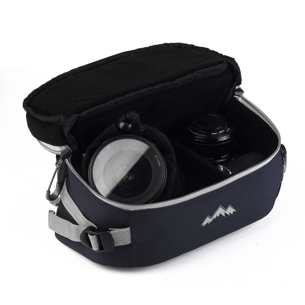 GEO RED NAVY x SOLLU Tas Kamera Selempang Pria Wanita Slingbag Lensa DSLR Mirrorless Sling Bag Camera Multifungsi Casual Camera Waist Bag Premium Shoulderbag Tas Slempang Bahu Waistbag Free Rain Cover Coat Pelindung Hujan Keren Terbaru Kekinian Branded