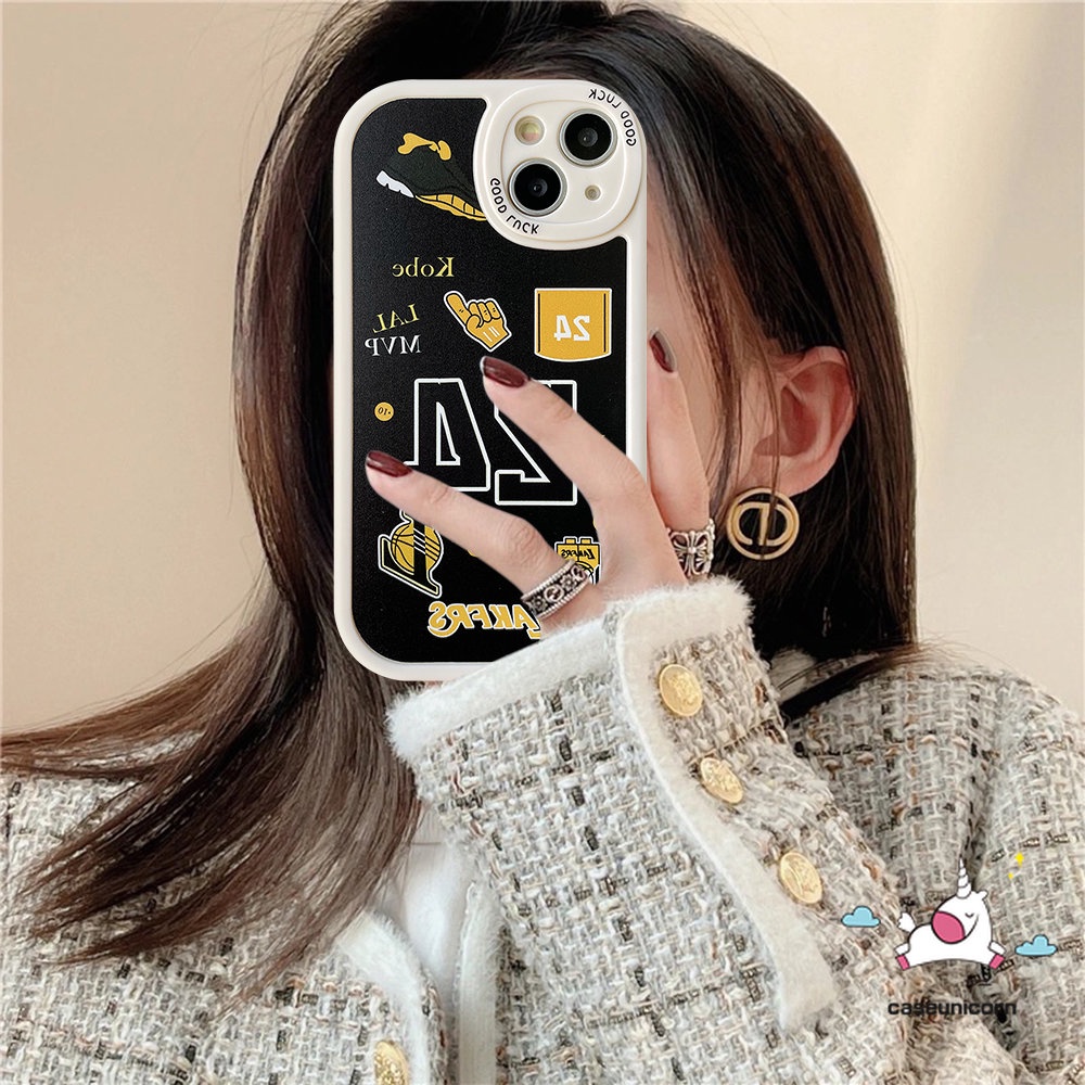 Realme C21Y C55 C53 C15 C35 C25Y C25s C25 C31 C17 Gt10 Pro Plus C30 C12 C21 C2 C11 C20A C3 C17 C20 8 5 9i 8i 8Pro 6i 5i 5s 6s 6 7i Trendy N.B.A Lakers Kobe James Soft Case Label