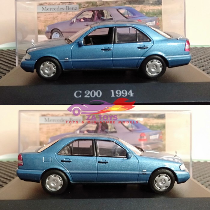 Diecast Mercedes Benz C-Class C200 W202 Biru by IXO Altaya Skala 1:43 NUSEL