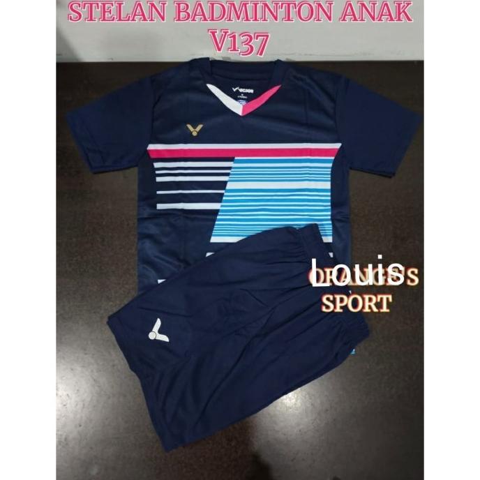 BAJU BADMINTON ANAK/SETELAN BADMINTON VICTOR JERSEY BULUTANGKIS