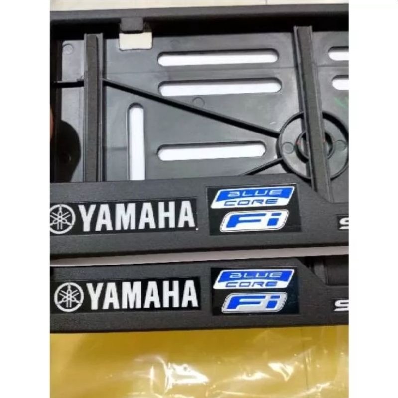 Dudukan Plat Nomor Motor Yamaha Logo Blue Core F1 - Cover Plat Motor Yamaha Universal