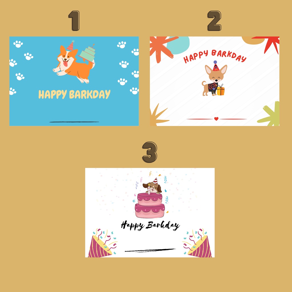 

Barkday Card - Barking Labs Barkday Card / Dog Birthday Card / Kartu Ucapan