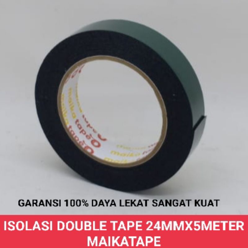 Isolasi double tape 24mmX5meter maikatape daya lekat sangat kuat