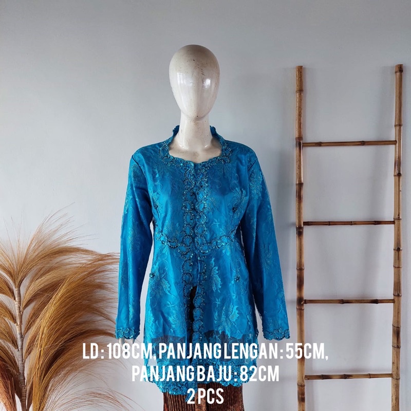 kebaya broklat biru/kebaya ibu/kebaya besan