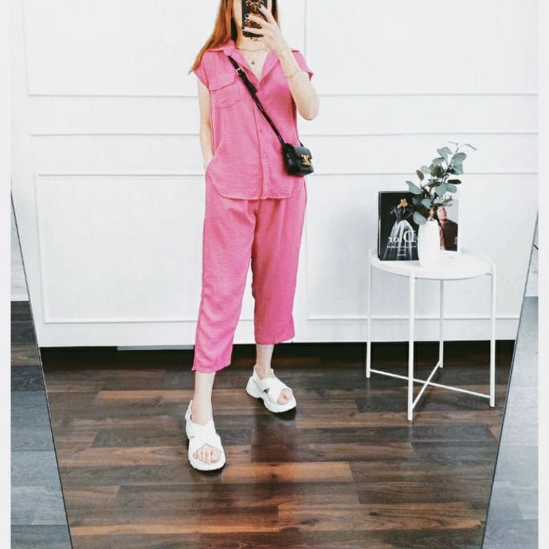 PIYAMA WANITA KERAH SAKU / PIYAMA WANITA / PAJAMAS WANITA