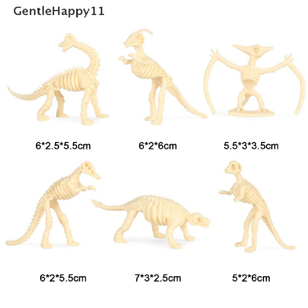 GentleHappy 12pcs Dinosaur Toys Fossil Skeleton Simulation Model Set Mini Action Figure id