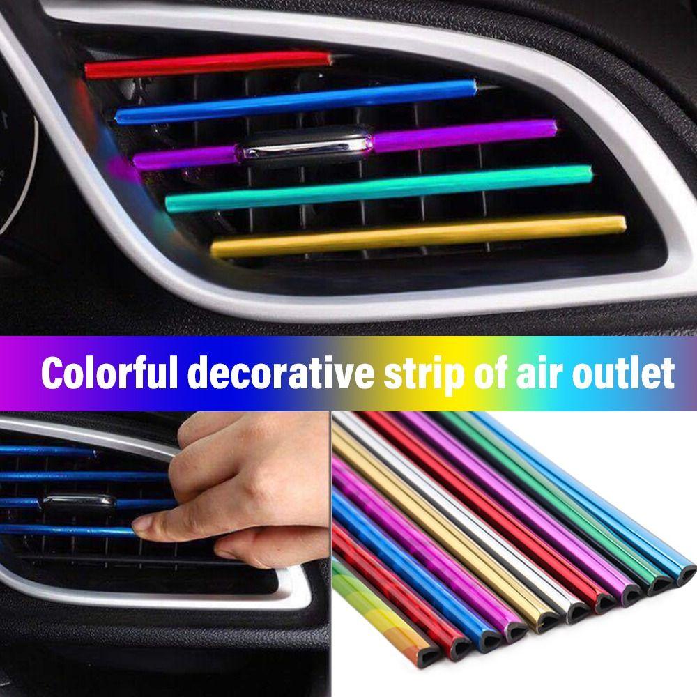 Top 10PCs Strip Dekorasi Stopkontak Udara Styling Mobil Interior Decor Mobil Ac Vent Bentuk U Pelindung Untuk Ventilasi Ac Mobil