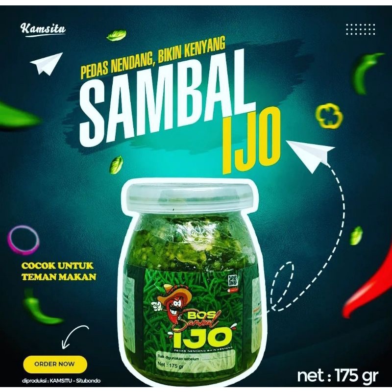 

Sambal Ijo pedas ulek Kamsitu175 g Oleh oleh khas Situbondo