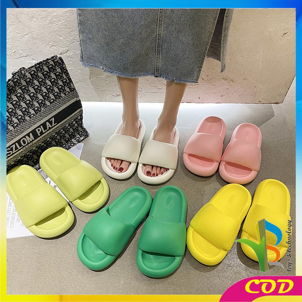 RB-S48 Sandal EVA FLip Flop Tinggi Tidak Licin Selop Pria Wanita Sandal Pasangan / Comfortable Thick Sole Shower Slippers Couple Import