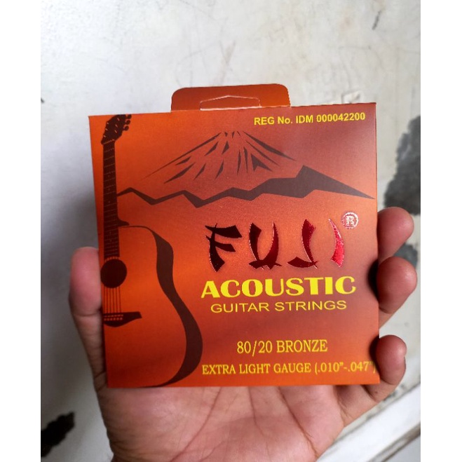 SENAR GITAR AKUSTIK FUJI ORIGINAL UKURAN 0,10 UKURAN 0,12 BRONZE ACOUSTIC