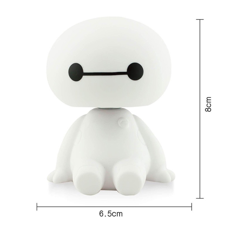 ღ 2 Buah Shake Head Doll Resin Musim Semi Boneka Robot Pahlawan Besar Gemetar Mainan Lucu Kartun Mainan Mobil Supplies