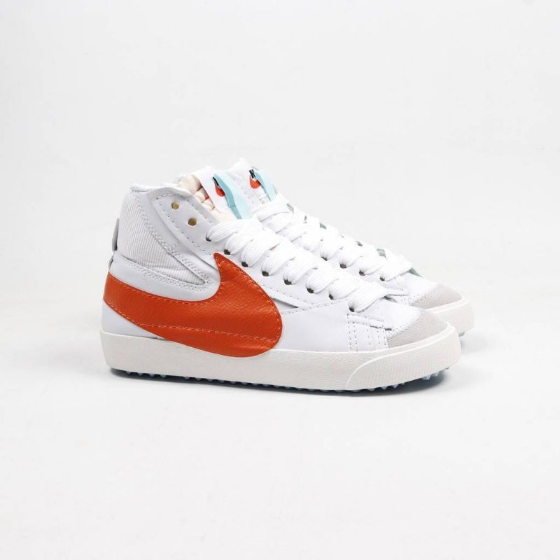 Nike Blazer Mid 77 White Orange Jumbo Swoosh