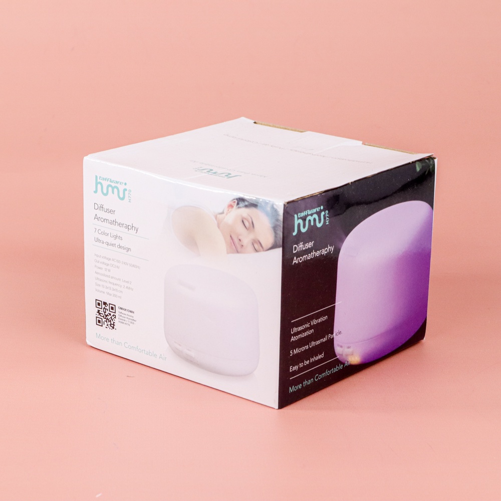 Taffware Air Humidifier Aromatherapy Oil Diffuser + 7 LED - White - OMHX1OWH
