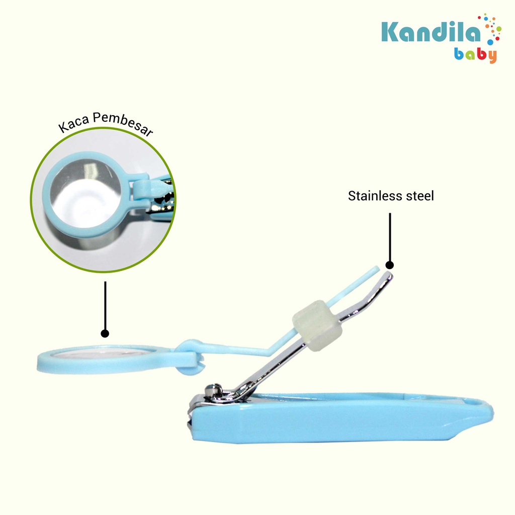 KANDILA BABY MURAH NAIL CLIPPER WITH MAGNIFER GUNTING KUKU ANAK DENGAN KACA PEMBESAR CATUT KUKU