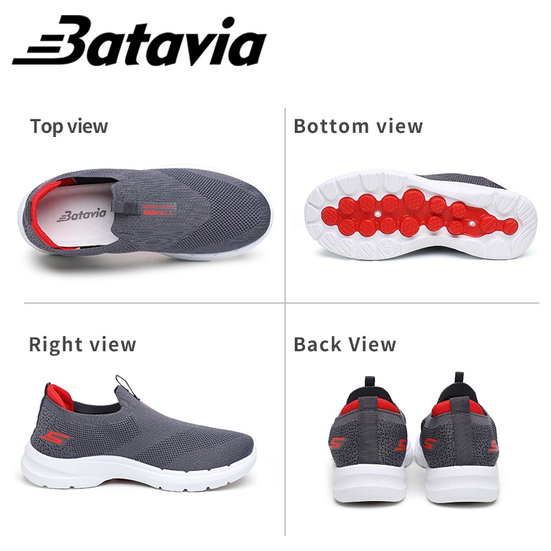 Batavia 2023 sepatu pria impor baru rajutan sepatu olahraga bernapas sepatu olahraga kasual sepatu olahraga pria sepatu joging pria dewasa sepatu olahraga siswa sepatu sekolah sepatu pria grosir  sepatu cowo sepatu pria sepatu pria ringan import B25