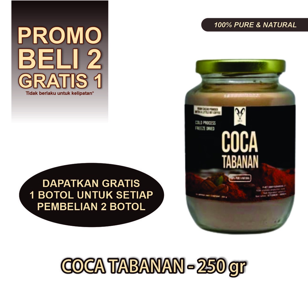 

Coca Tabanan / Raw Cacao Powder with Coffee / Coklat Kopi 250gr - IBEX