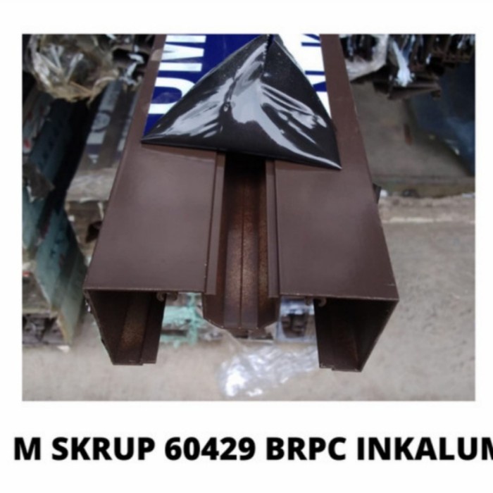 Bahan Kusen Aluminium Batangan M Skrup 60429 BRPC Inkalum - Hitam, 100 cm