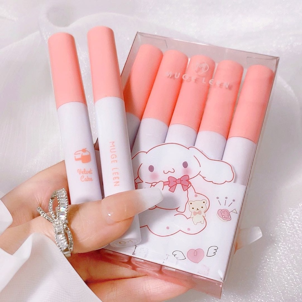 [SET ISI 5] Mugeleen Velvet Cake Lip Gloss Matte