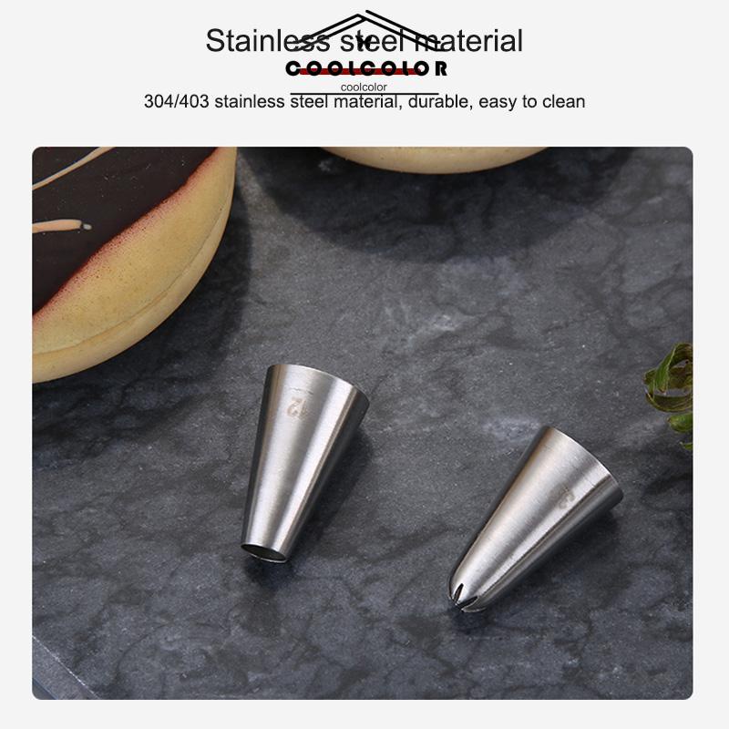 COD❤️Cupcake Nozzles Stainless steel piping nozzle Stainless steel piping nozzle Spuit Baking Cake Decorator- cl