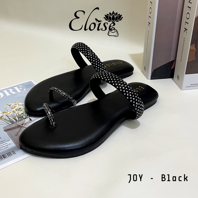 Eloise LEONI Sendal Wanita Simple Lucu / Sendal Tali Depan Jempol / Sendal Tali Mutiara / Sendal Wan