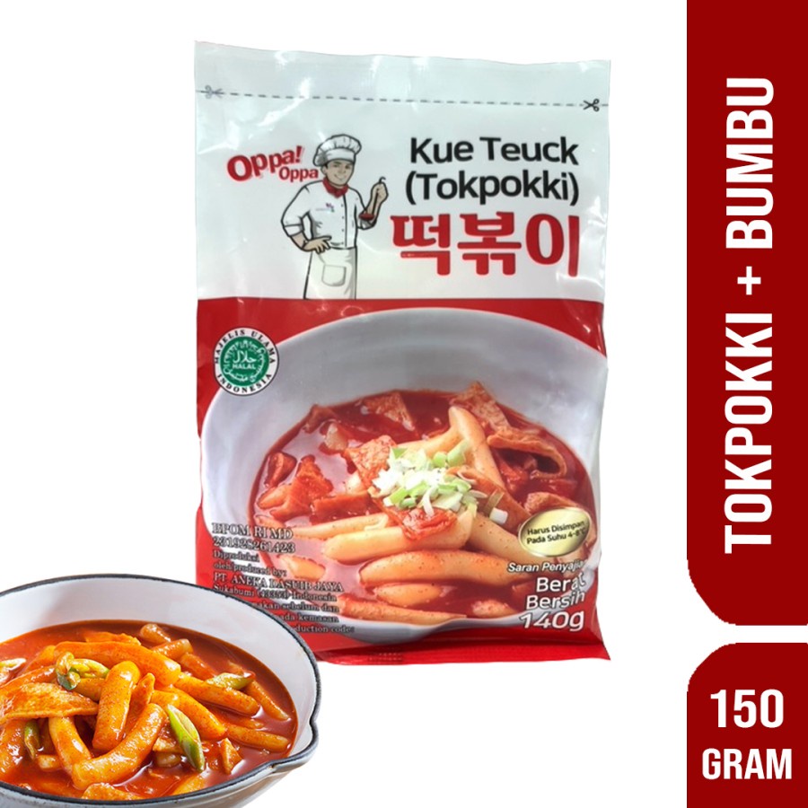

Topokki Tteokbokki Tokpokki Tokpoki OPPA 100g + Saus 50g HALAL