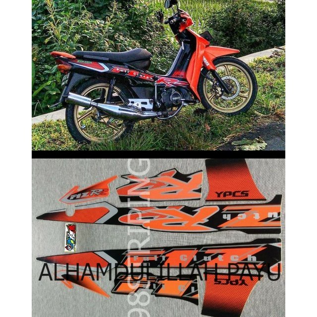 STRIPING LIS STANDAR ORI FIZ R FIZR ORANGE OREN TAHUN 2002 FULL CLUTCH STIKER POLET