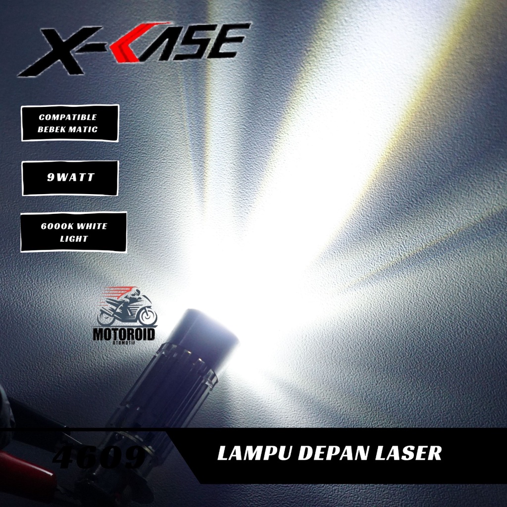 LAMPU DEPAN LASER XCASE MOTOR BEBEK MATIC BEBEK KAKI H6 SUPER TERANG LAMPU MOTOR MATIC BEBEK KAKI UNIVERSAL