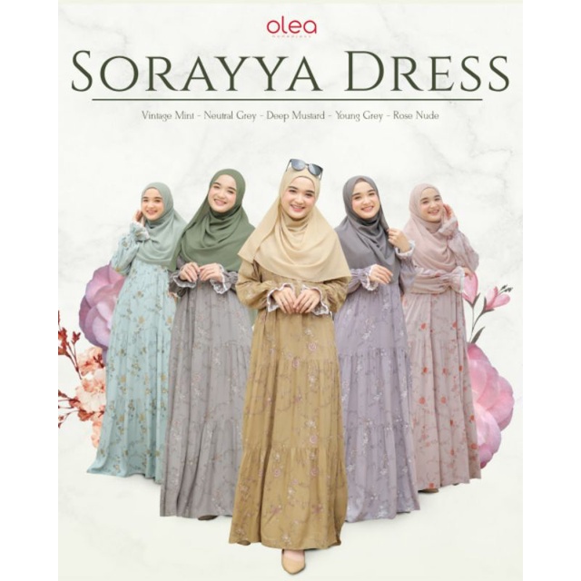 Sorayya Dress By D'Olea / gamis harian / gamis simpel