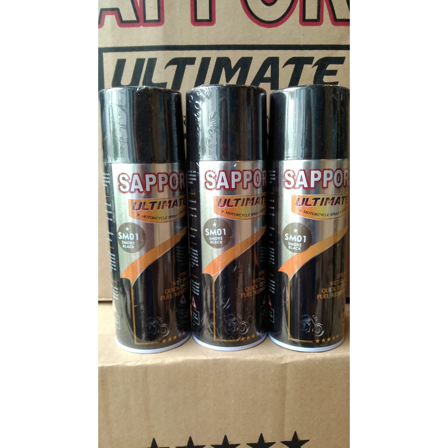 pilok pilox cat semprot sapporo ultimate saporo ultimate SM01 smoke black hitam smoke lamp lampu pil