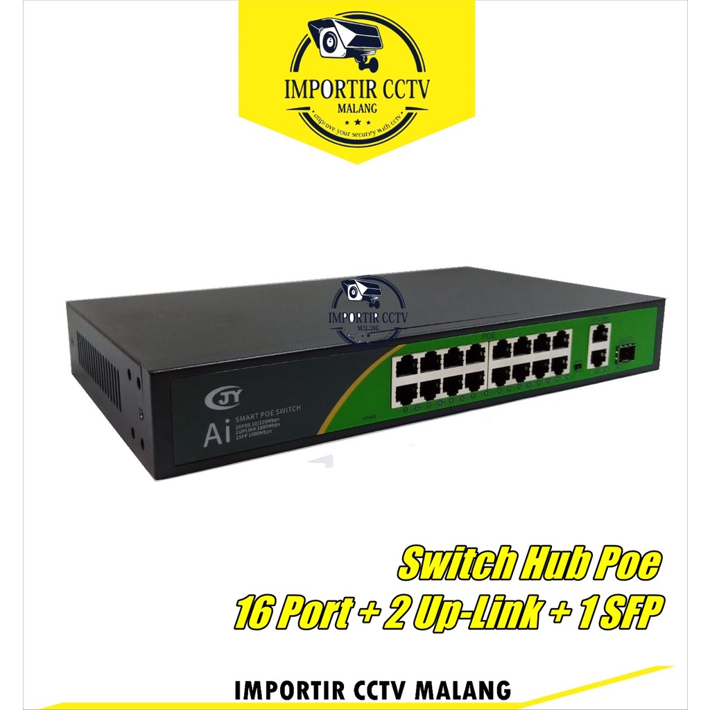 ICM - Switch Hub Poe 16 Port + 2 UpLink + 1 SFP