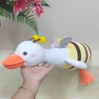 Boneka Laying Duck Lebah Size 21&quot;/62cm/bineka animal/boneka bebek lebah/boneka anak lucu/