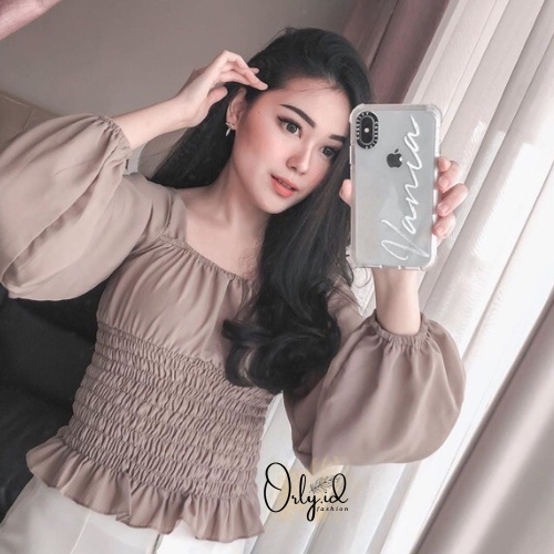 S-XXXXL BLOUSE Baju sabrina Baju Atasan Sabrina Wanita Jumbo Crop Top Korean Style Blouse Lengan Pan
