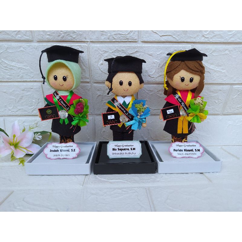 BONEKA WISUDA || BONEKA WISUDA FLANEL || KADO WISUDA
