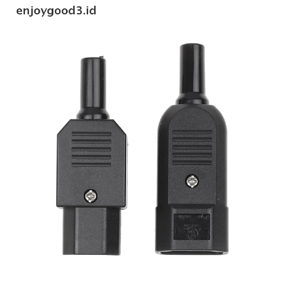 1 Pc Konektor Kabel Lurus C13 C14 3 Pin Male Female 16A 250V