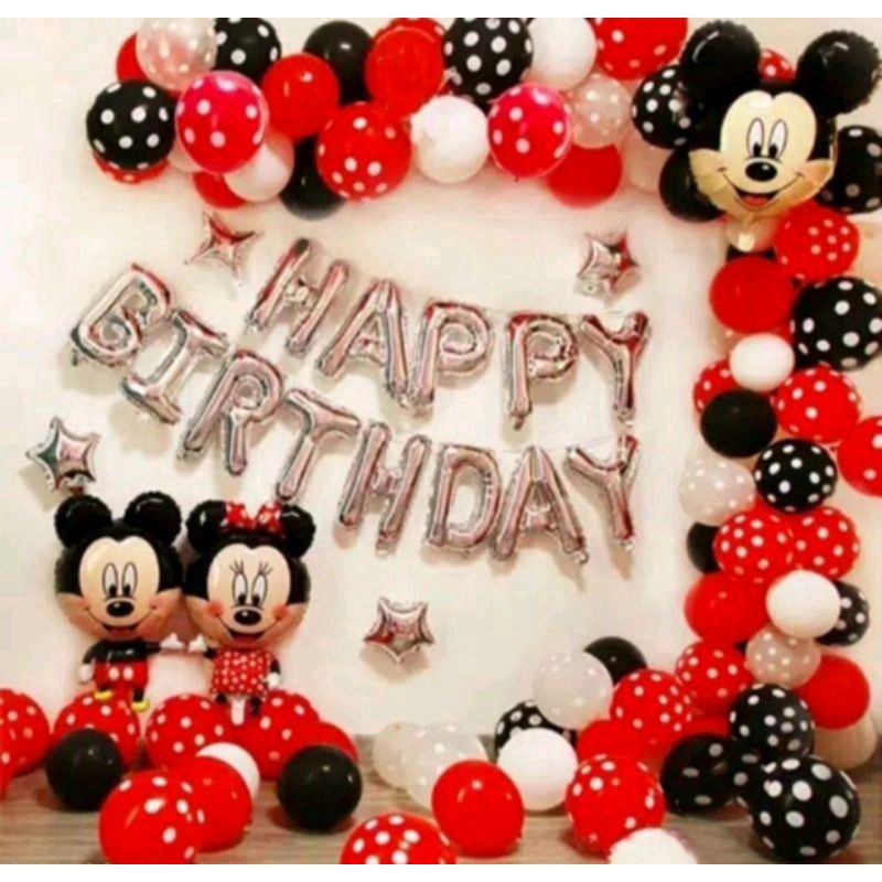 paket balon dekorasi ulang tahun mickey mouse