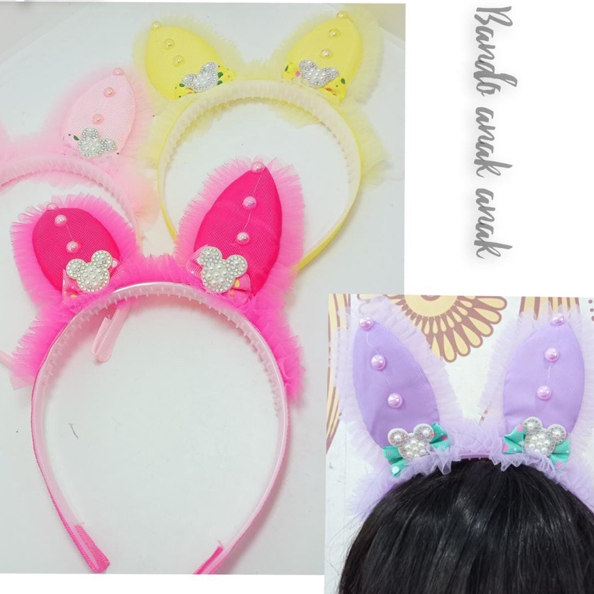 Bando Anak Lucu - Bandana kuping kucing maid fashion Wanita- Hiasan Rambut Anak Tokopelanginicer