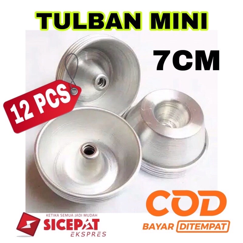 Cetakan brownies donat loyang tulban mini 7 cm  isi 12 Pcs Lusinan Brownut Murah Anti Lengket Pulde 