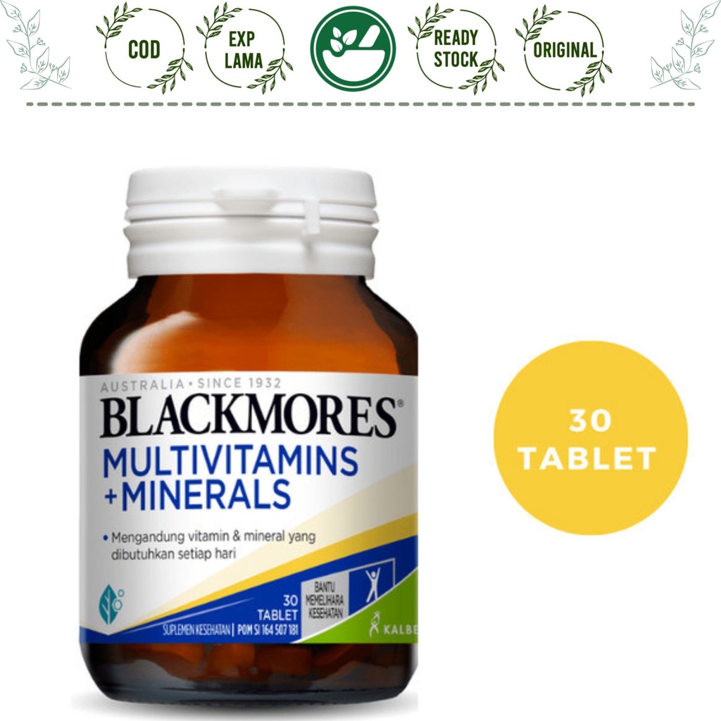 Jual BLACKMORES MULTIVITAMINS + MINERAL 30 TABLET MULTIVITAMIN BLACK