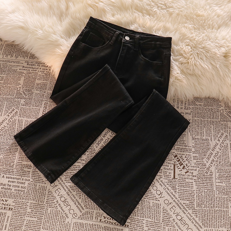 celana cutbray wanita hitam Import /  celana jeans cutbray wanita highwaist stretch (Realpict)