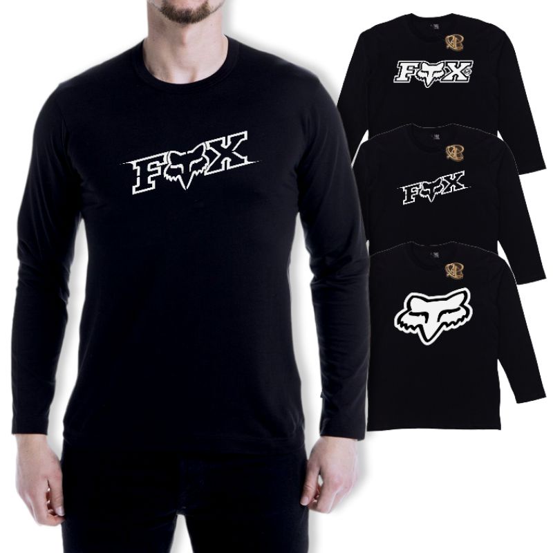 KAOS BAJU DISTRO DEWASA PRIA WANITA TANGAN PANJANG FOX / KAOS MOTOGP / KAOS MOTORCROSS / KAOS RACING