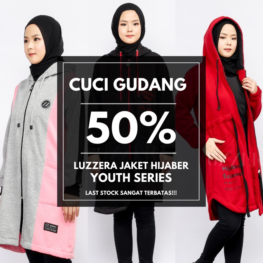 FLASH SALE Hijacket Luzzera Jaket Hijaber Muslimah Jacket Sweater Outer Hijaket Wanita Muslim